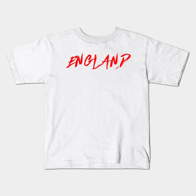 England Sketch Kids T-Shirt by drewbacca